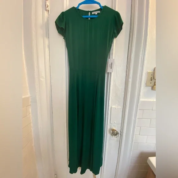 NWT Reformation Gavin Dress in Emerald - Picture 3 of 13